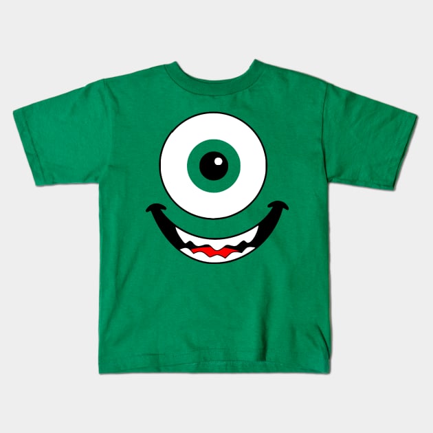 Monsters Mike Wazowski Kids T-Shirt by ThisIsFloriduhMan